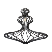 Black Sospensione in legno 83 cm Woman kit nero - RIF