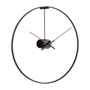 Wall clock with black aluminum lamp 80cm Ombra - Nomon