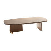 Tavolino Nova 3, noce e dettagli in oro 120x60cm - Nomon