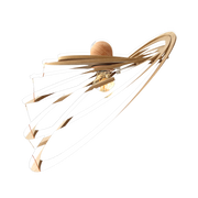 Suspension en bois 60cm kit en lin et bois Comets - RIF