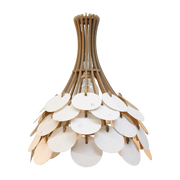 Lampada a sospensione in legno e carta 45 cm Fragile - RIF