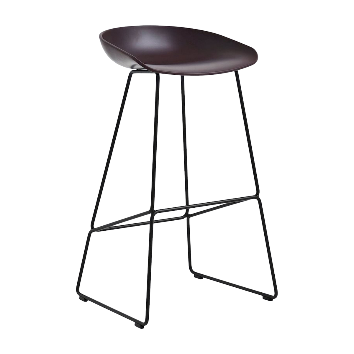 Barhocker aus recyceltem Kunststoff Traube und schwarzen Stahlbeinen 75 cm AAS 38 2. 0 -. HAY
