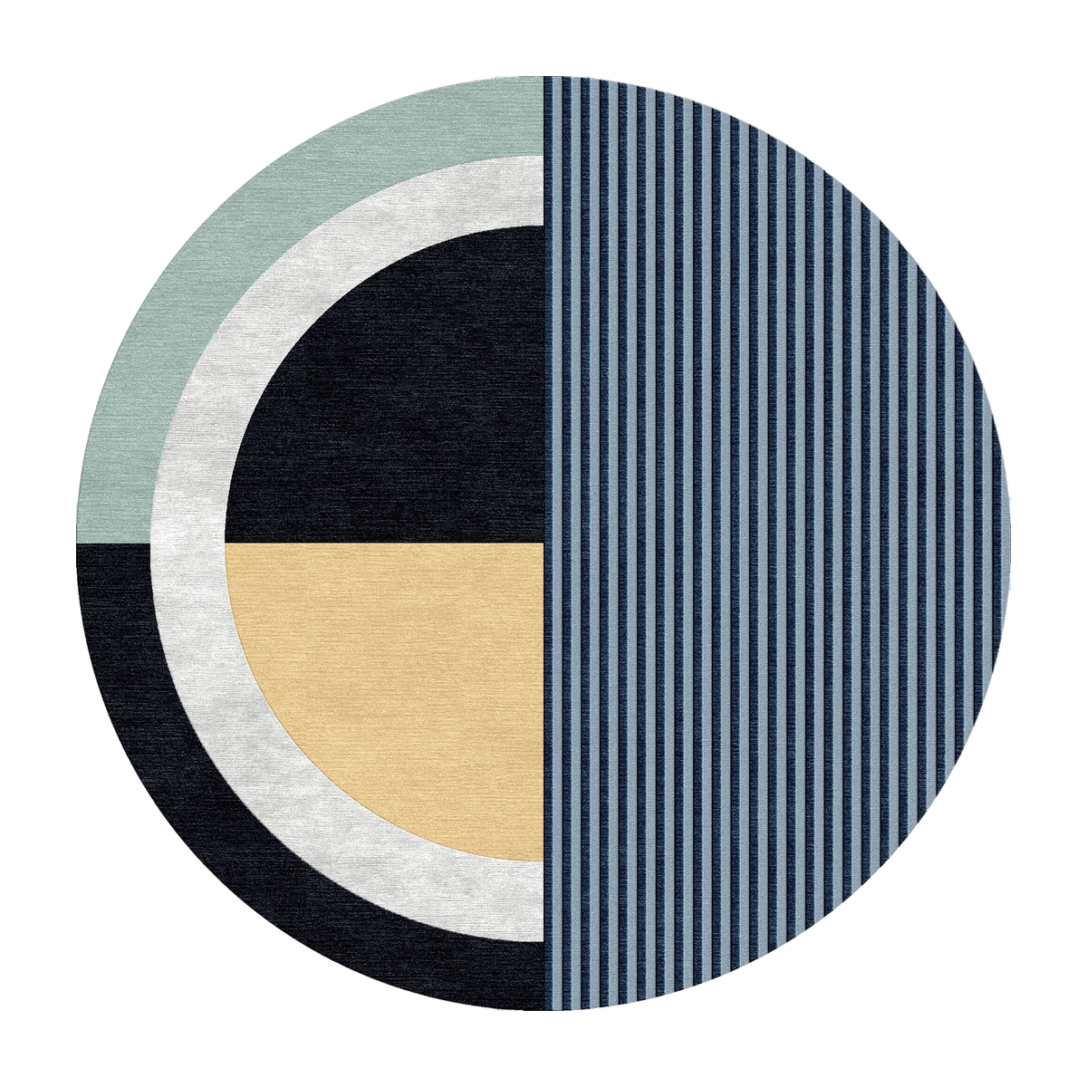 Tapis rond en laine et soie végétale 250cm Karin - SON-TAPIS