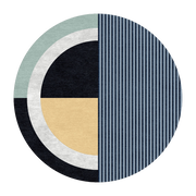 Round wool and silk carpet 150 cm Karin - SON-TAPIS
