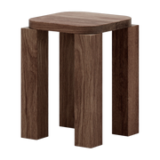 Smoked oak stool 32x44cm Atlas - New Works
