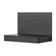 Bureau rectangular wall unit in black-stained oak 47x85cm Tana - New Works