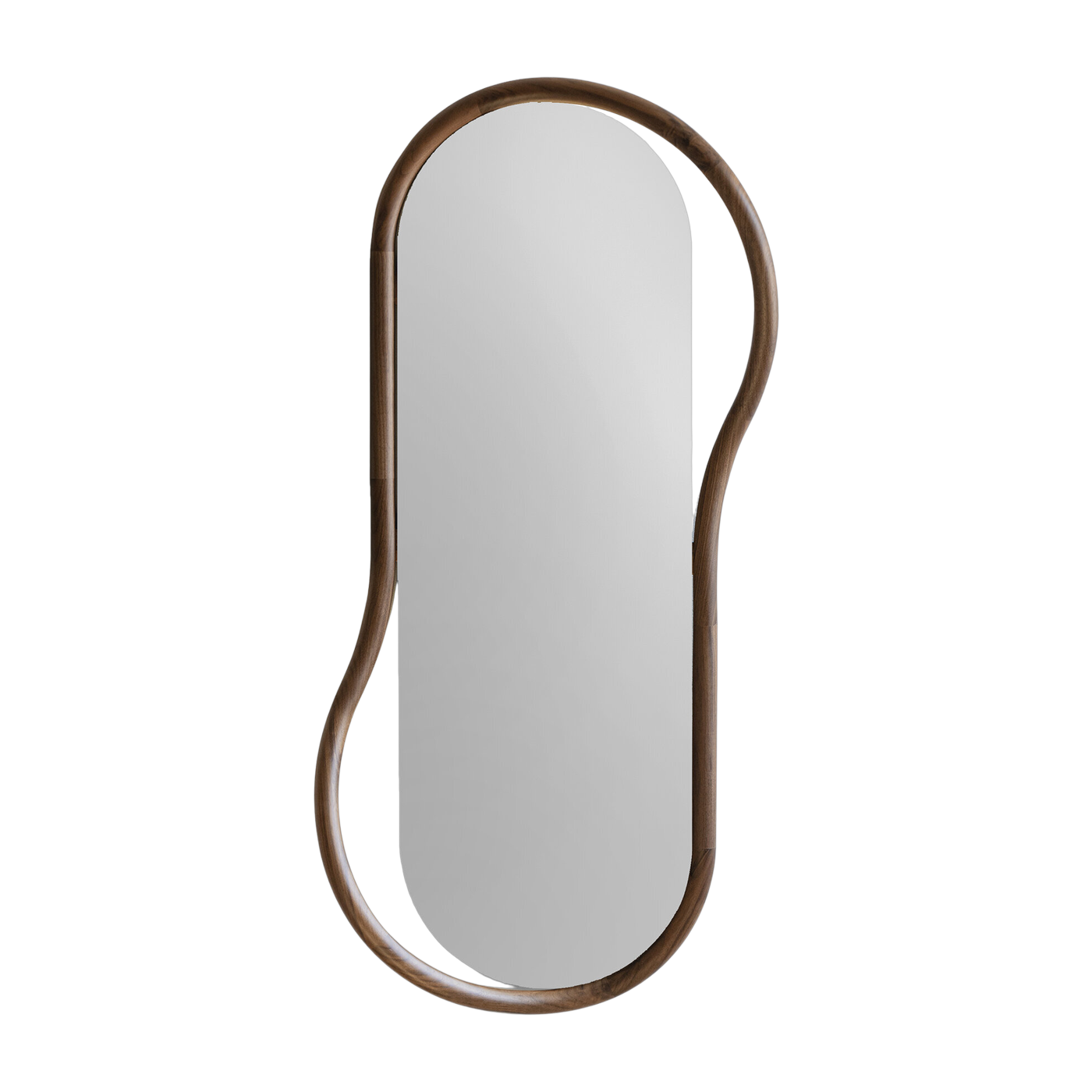 Miroir mural oval en noyer 1258cm - Unut