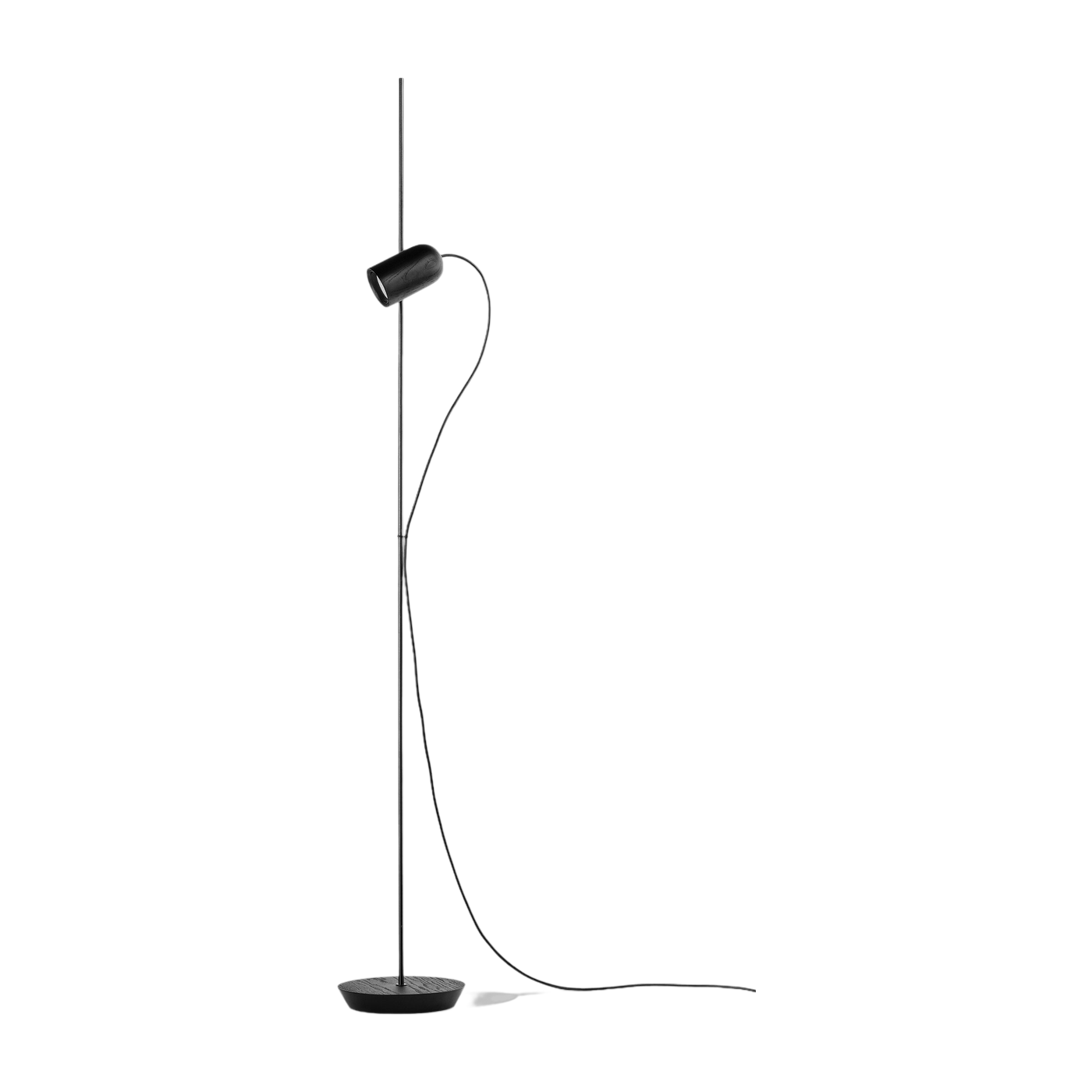 Lampadaire en noyer et détail noir 136cm Onfa - Nomon