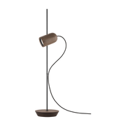 Lampada da tavolo in noce e dettaglio nero da 60 cm Onfa - Nomon