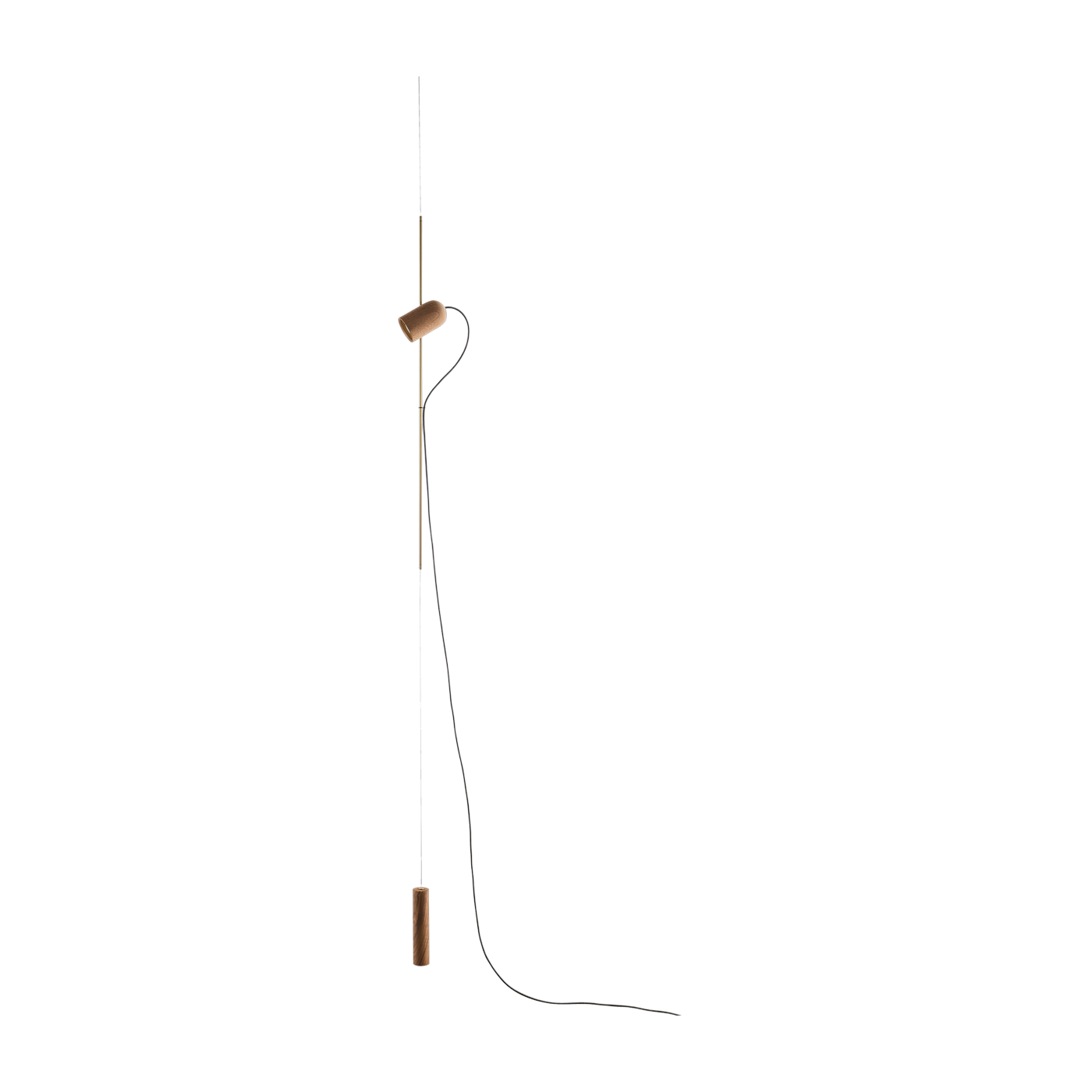 Suspension en noyer et détail doré 400cm Onfa - Nomon