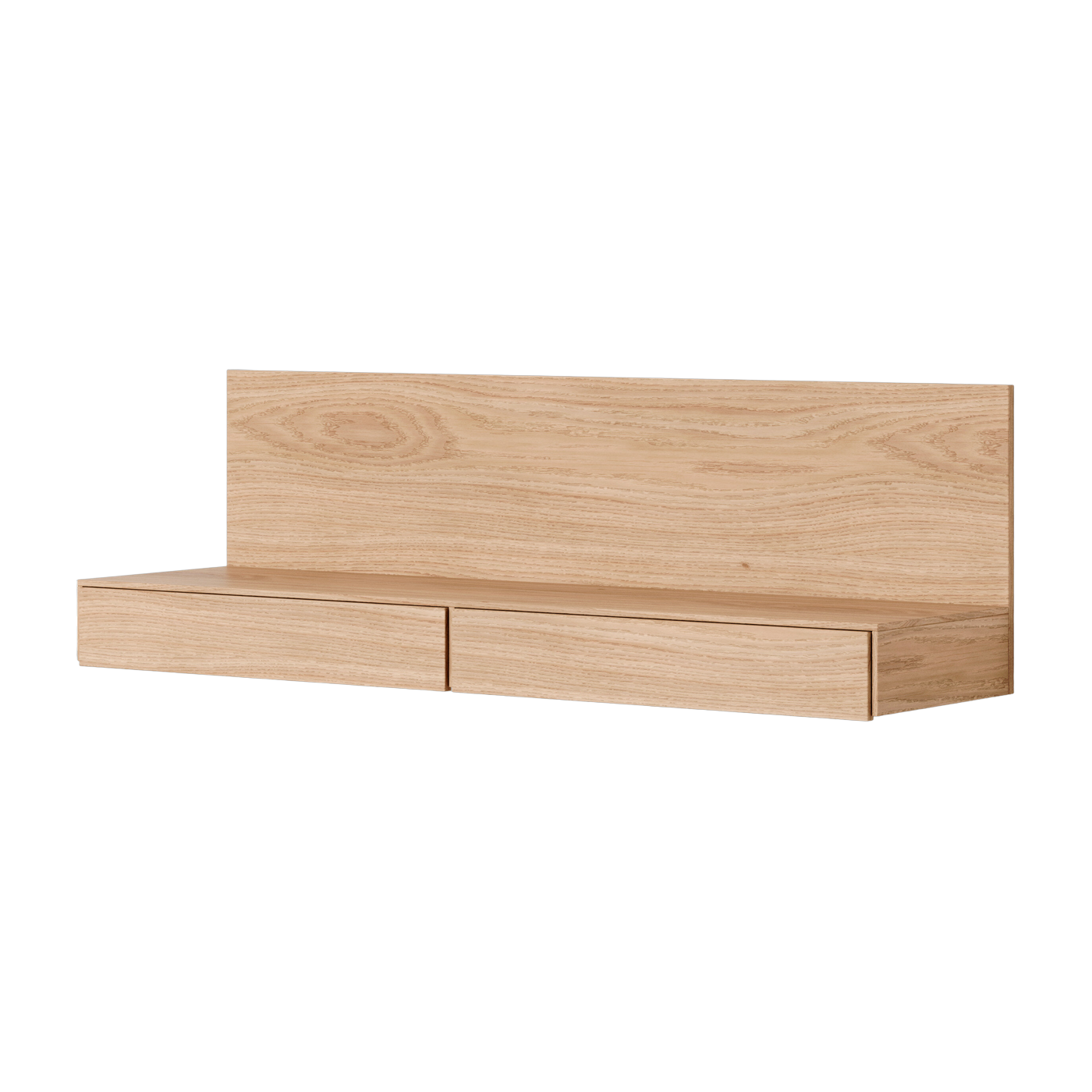 Bureau rechteckige Wand mit Schubladen aus Eiche 130cm Tana - - New Works