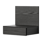 Black-stained ash bedside table 42x32cm Tana - New Works
