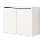 Commode haute avec portes en bois blanc 62,4cm - New Works