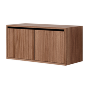 Armoire basse avec portes en noyer 38,4cm - New Works