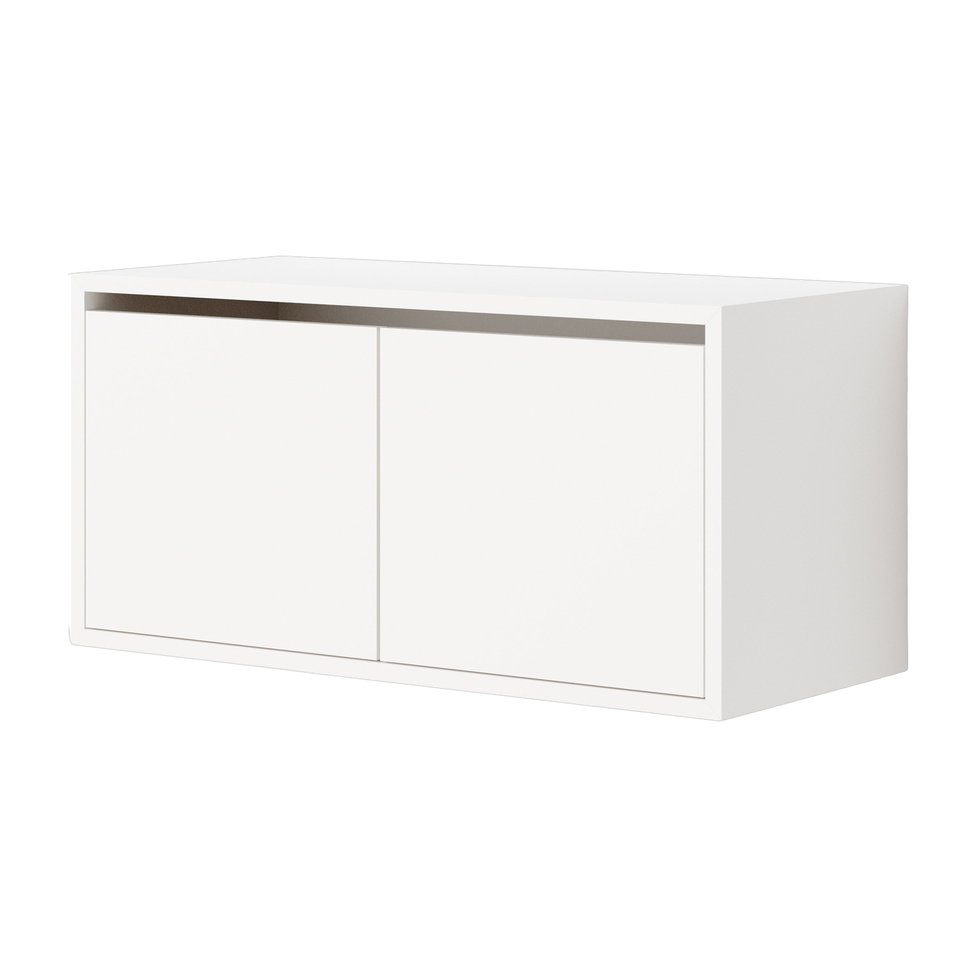 Armario bajo con puertas de madera blanca 38, 4cm - New Works