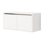 Armadio basso con ante in legno bianco 38, 4 cm - New Works