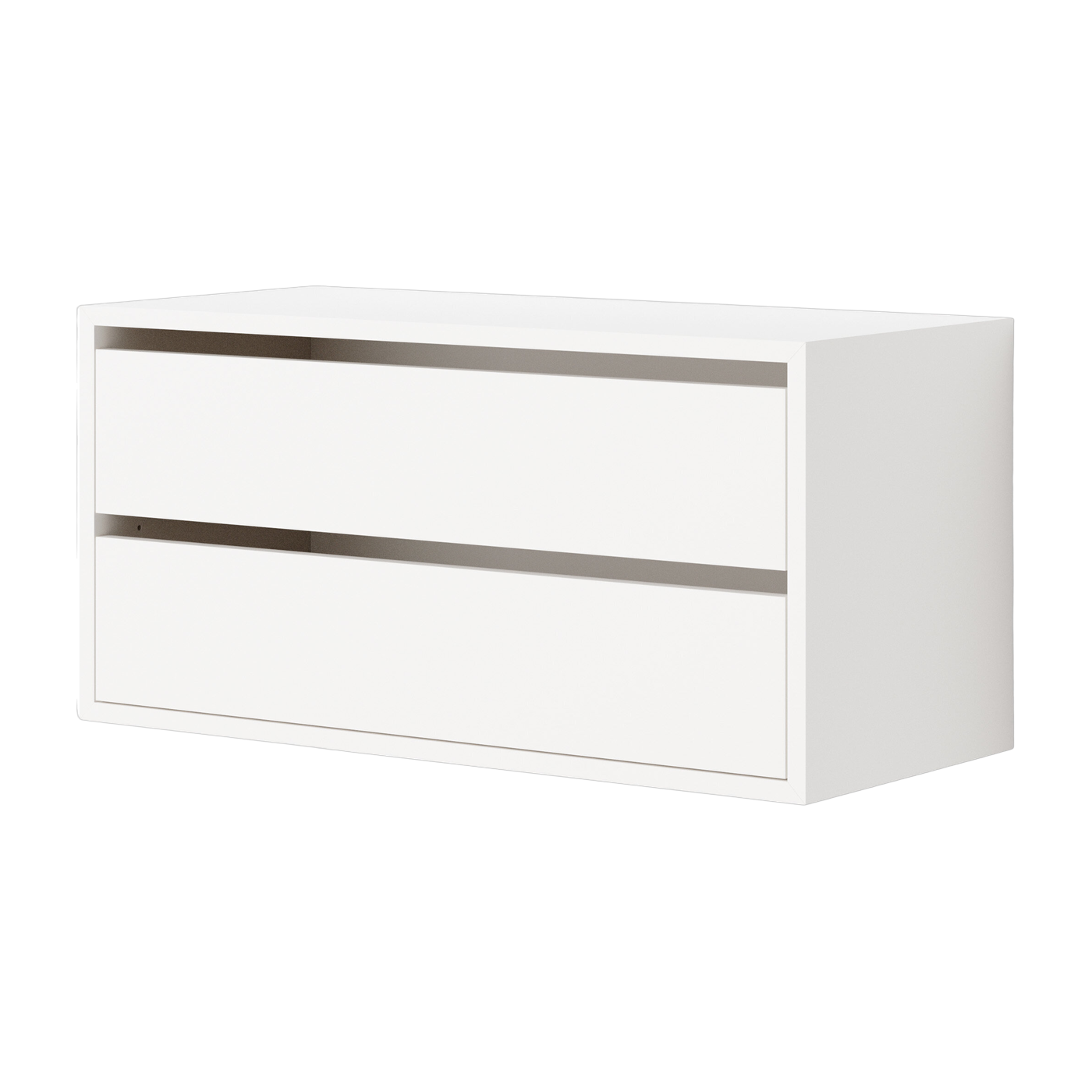 Armario bajo con cajones en madera blanca 38, 4cm - New Works