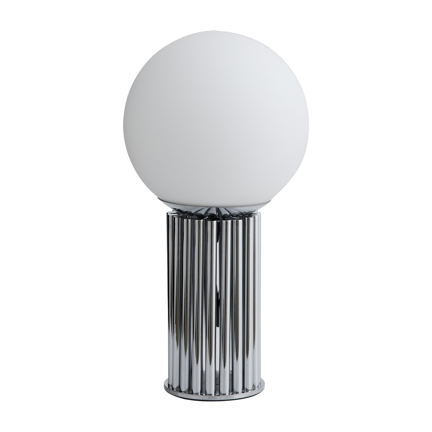 Lampada in metallo cromato e vetro bianco chiaro 19, 5x38, 5 cm Hermod - Nordal