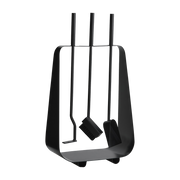 Ensemble black metal fireplace tool set 37, 5x20x68cm Payee - Nordal