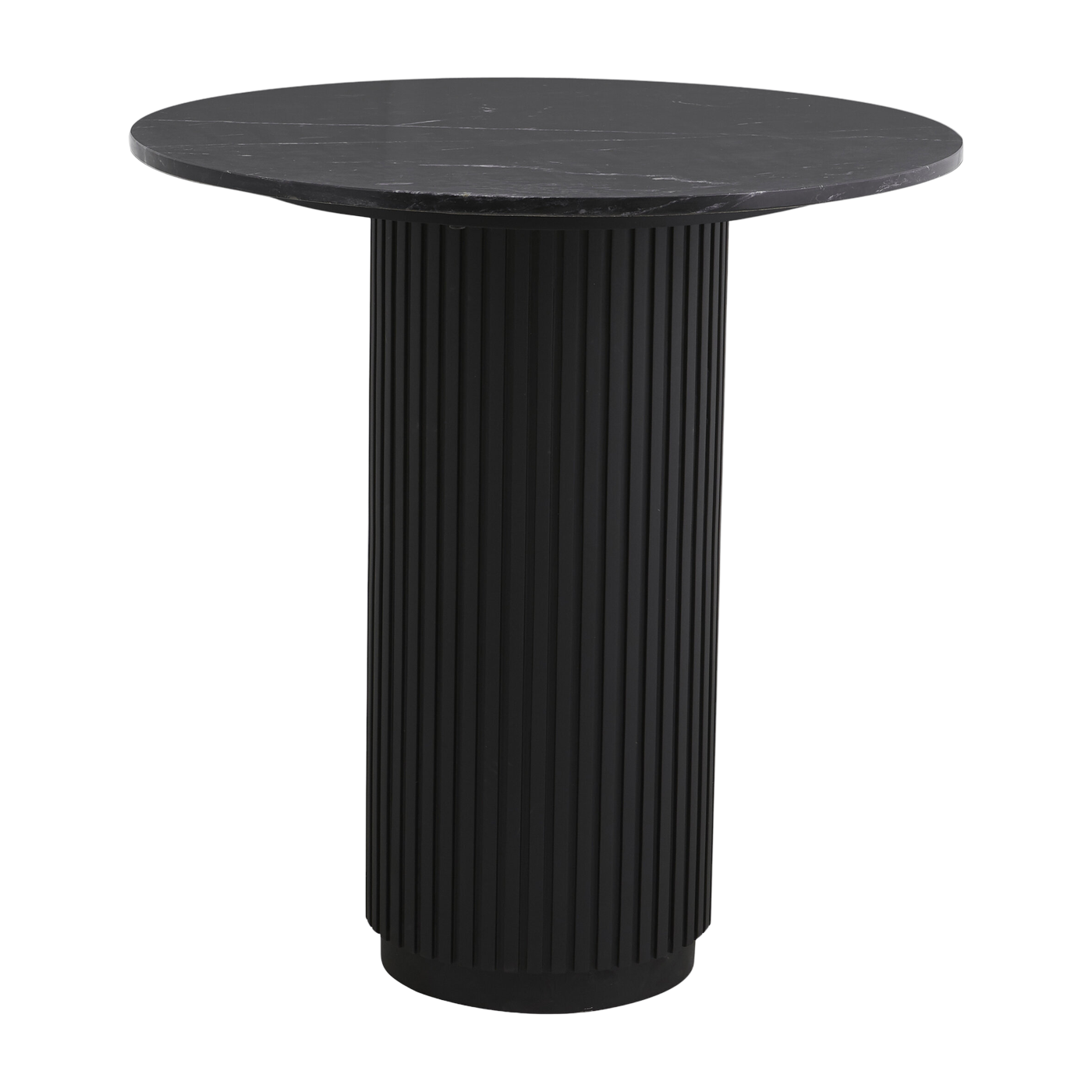 ronde marbre Erie Tavolo da pranzo alto in legno di mango e nero 70x75cm - Nordal