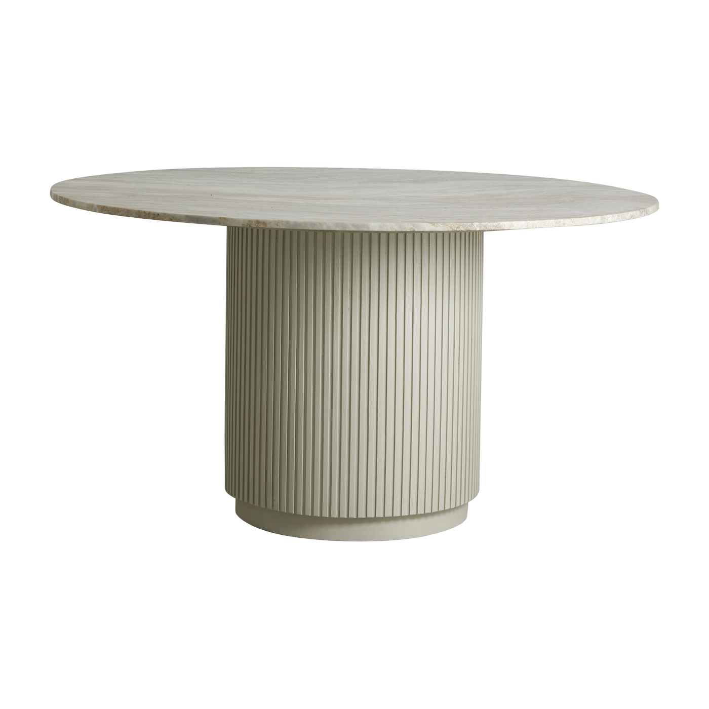 ronde marbre Erie Mesa de comedor en madera de mango y blanco 140x76cm - Nordal