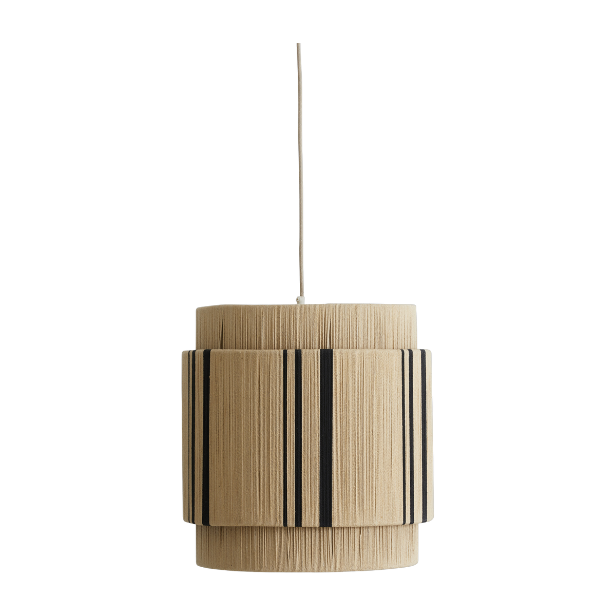 Lampada a sospensione in cotone beige e nero 40x44cm Vinata - Nordal