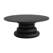 Table basse ronde en bois noir 110x45cm Yalu - Nordal