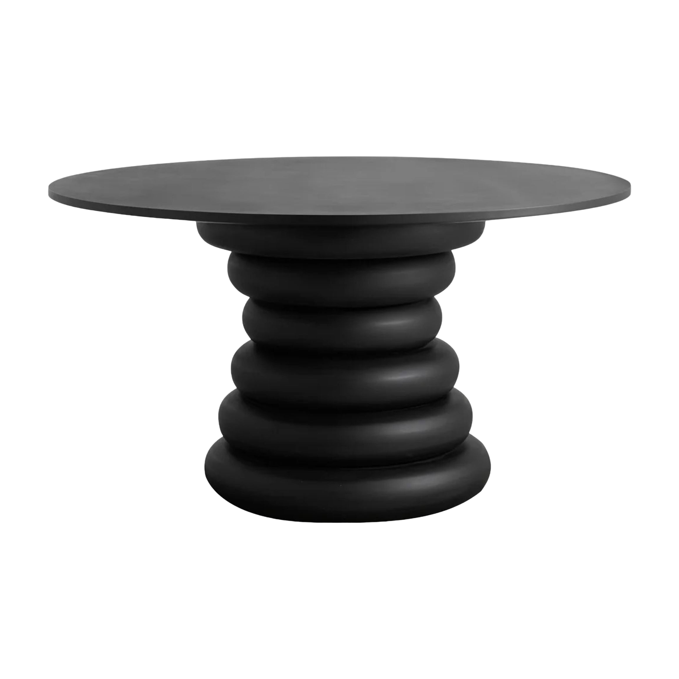 ronde Mesa de comedor de madera negra 140x77cm Yalu - Nordal