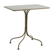 Table à manger de jardin rectangulaire en fer vert 77x52x76cm Viola - Nordal