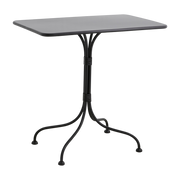 Black iron rectangular dining table 77x52x76cm Viola - Nordal