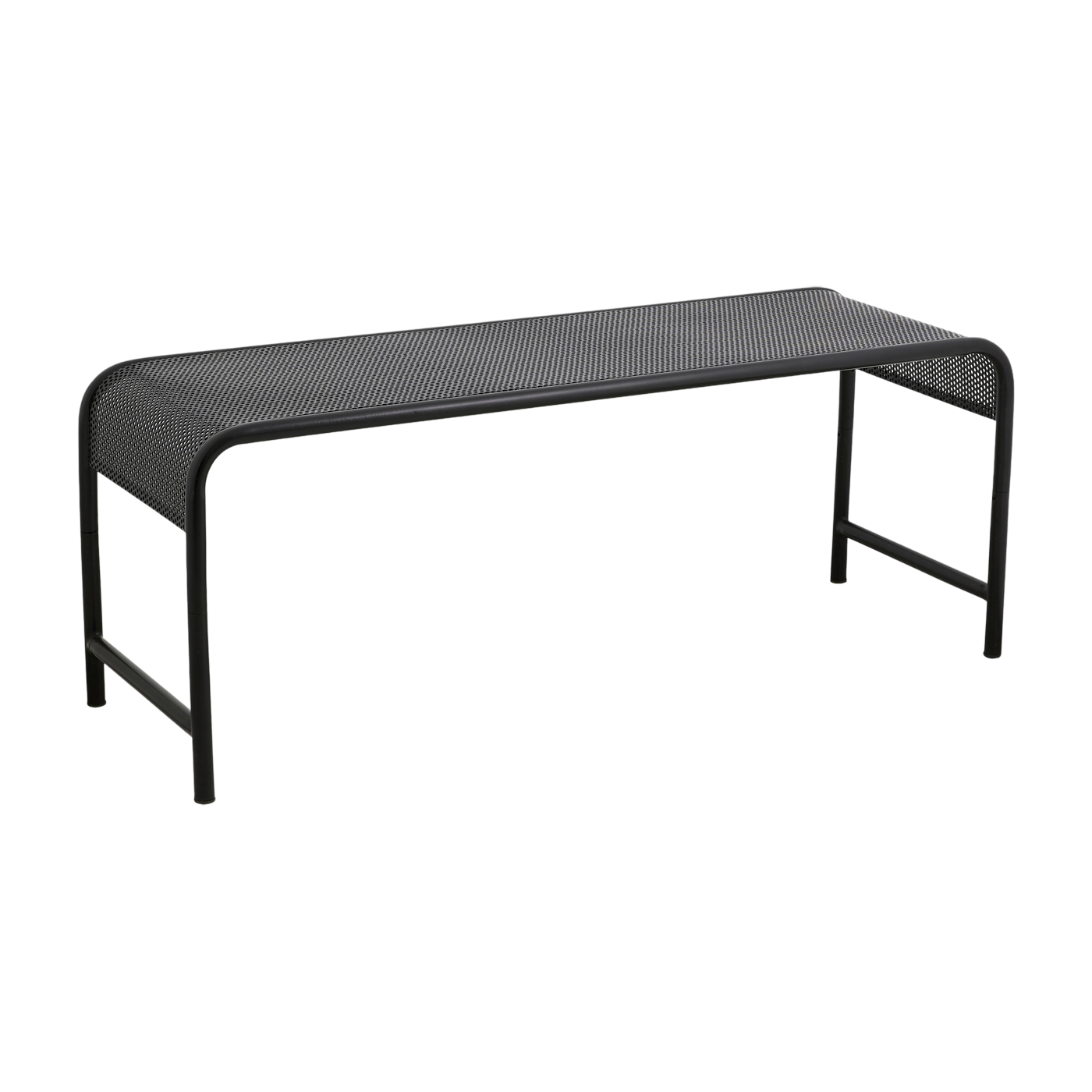 Black iron garden bench 122x42x46cm Brenta - Nordal