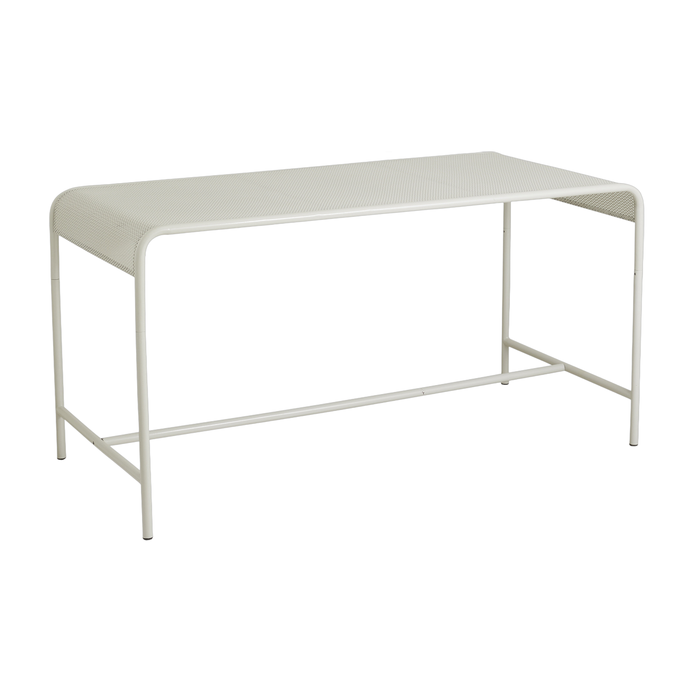 Tavolo da pranzo rettangolare da giardino in ferro avorio 152x72x75cm Brenta - Nordal