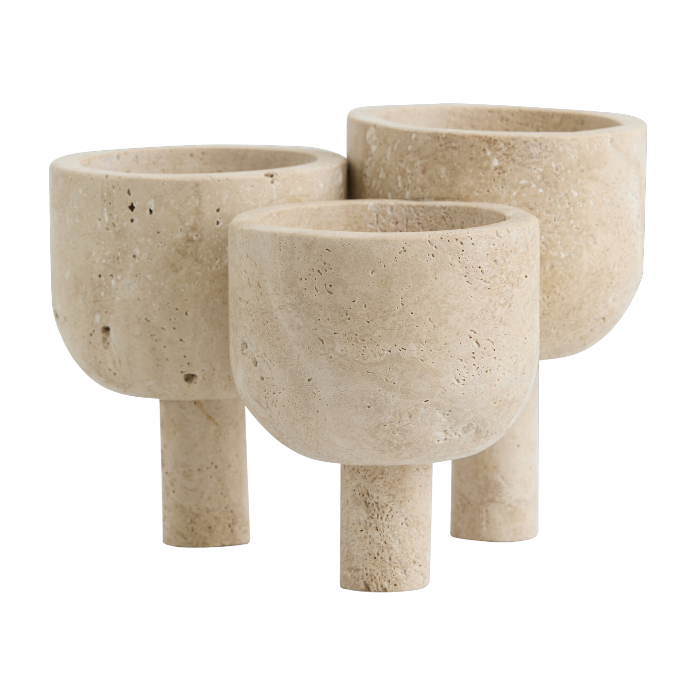 Vaso in travertino 19x13cm Roca - Nordal