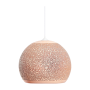 Suspension en céramique terracotta et câble noir SpongeUp!40 - Pott