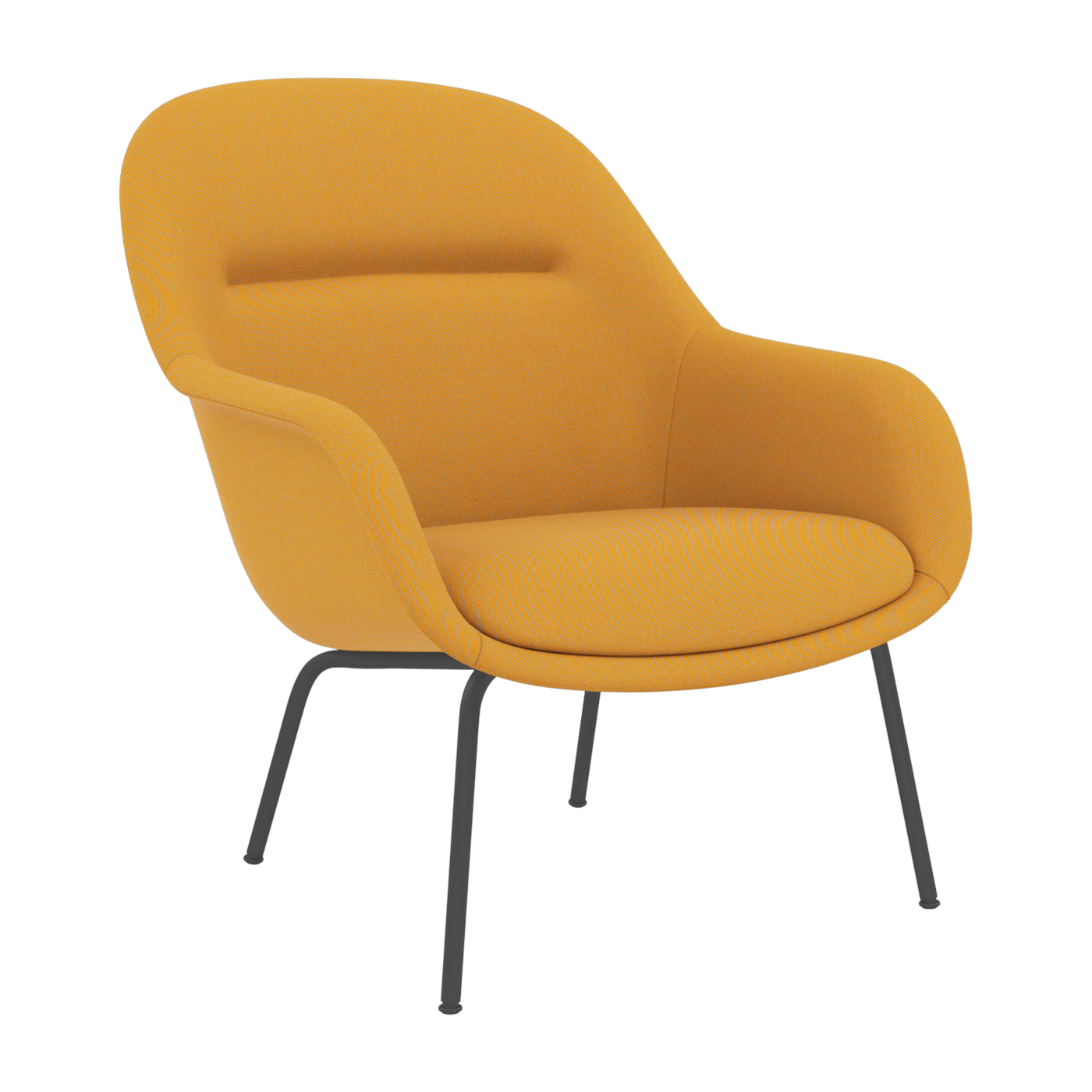 base Fiber Poltrona in metallo nero e tessuto Steelcut Quartet 434 88cm - Muuto