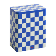 Lattina a scacchi bianchi e blu 11, 1x17x20cm Lattina - Hay