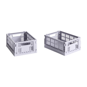 Colour Crate 2 cestini in plastica riciclata color lavanda 13x17x8cm - Hay