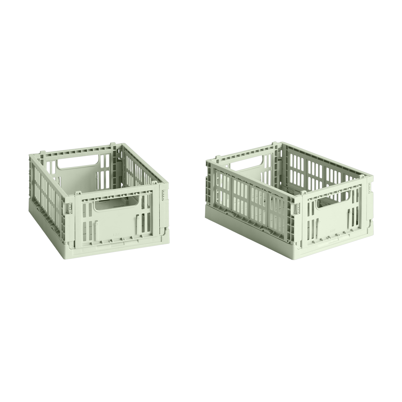 2 Körbe aus recyceltem Kunststoff mintgrün 13x17x8cm Colour Crate - - Hay