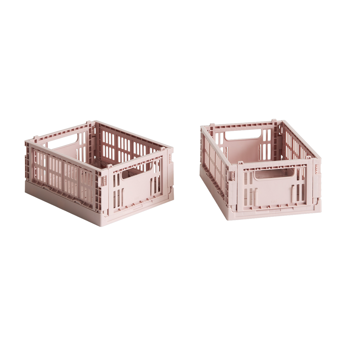 2 paniers en plastique recyclé rose blush 13x17x8cm Colour Crate - Hay