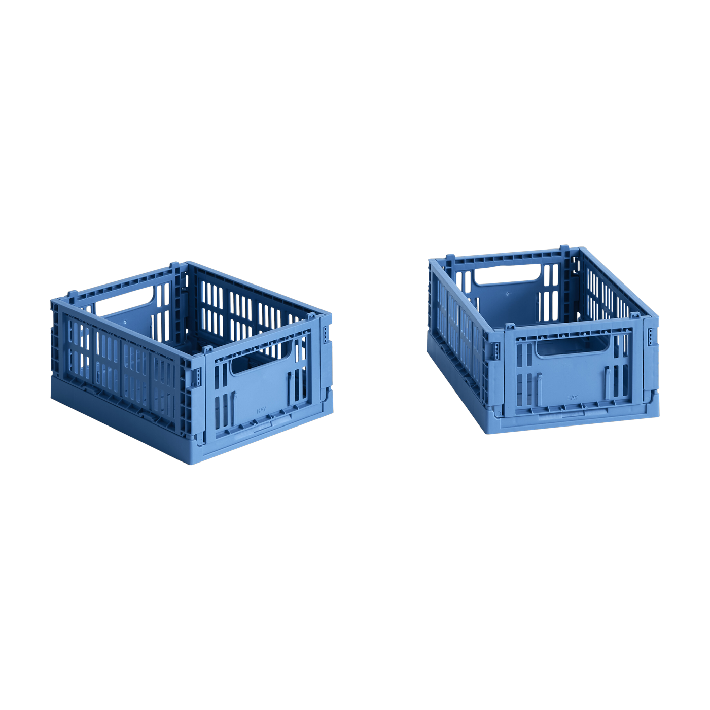 Colour Crate 2 cestas de plástico reciclado azul eléctrico 13x17x8cm - Hay
