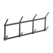 Porte-manteaux murale en acier anthracite 49,5x5,5x22cm Tape - Hay