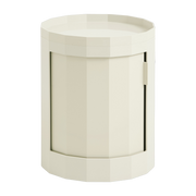 Facet ivory recycled plastic bedside table 38x38x49cm - Hay