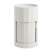Facet grey recycled plastic bedside table 38x38x66cm - Hay