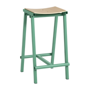Barhocker aus Eichenholz und grünem Stahl jade 65cm Tabourete 8 -. Hay