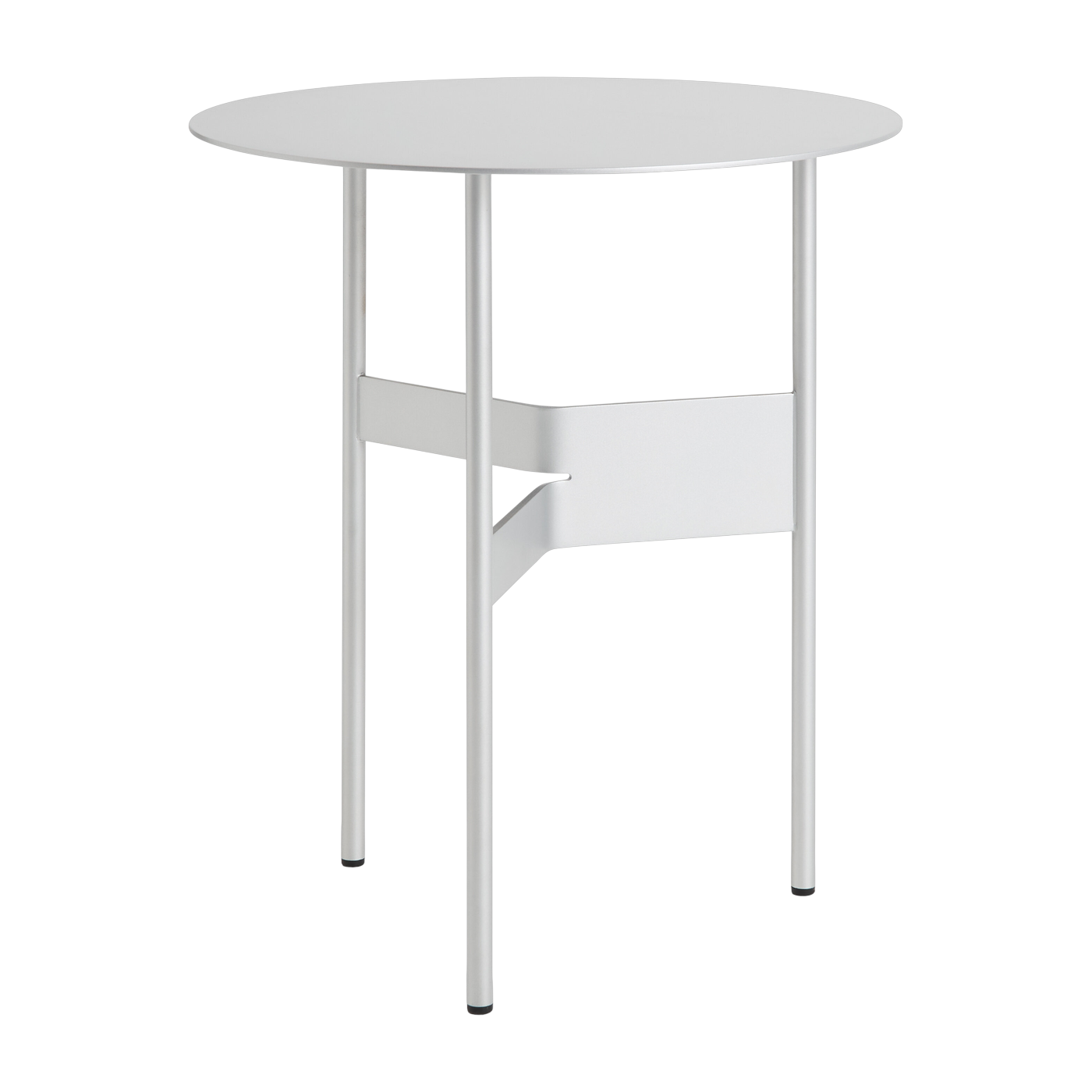 Side table ronde in silver-gray steel 45x51cm Shim - Hay