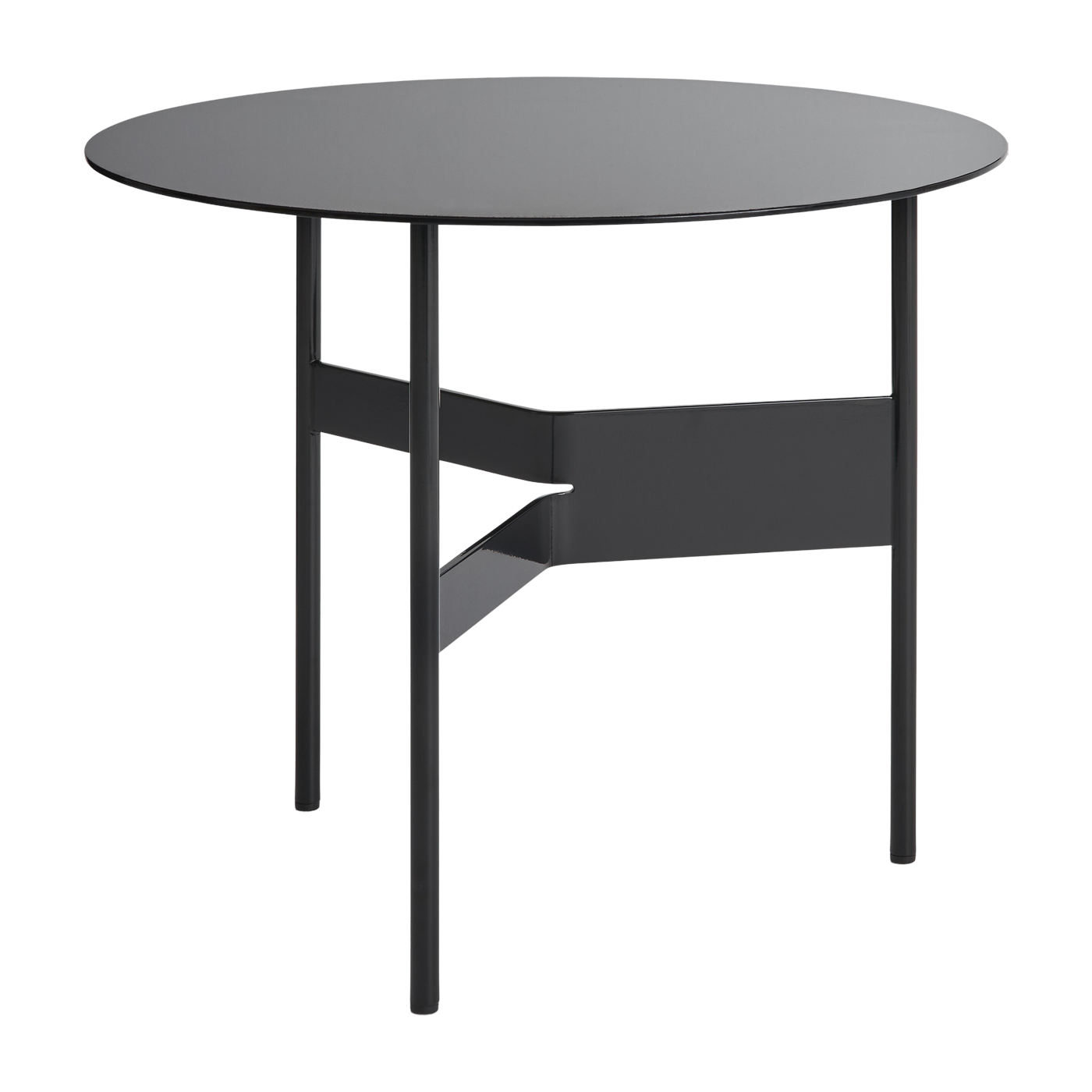 ronde Tavolino in acciaio nero 54x44cm Shim - Hay