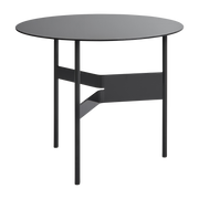 Table basse ronde en acier noir 54x44cm Shim - Hay