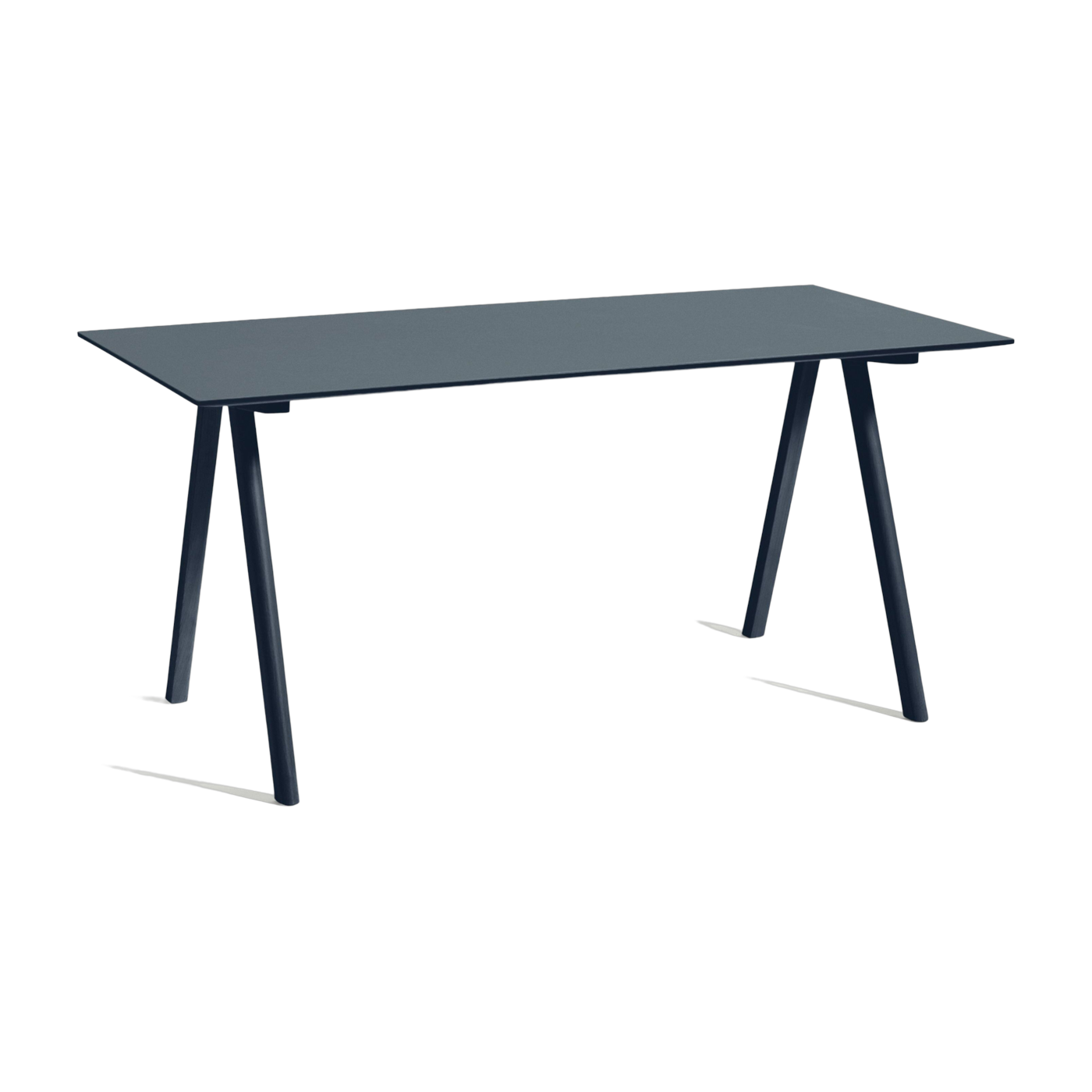 Bureau aus dunkelblau lackiertem Eichenholz und rauchblauem Linoleum 160x80x74cm CPH 10 2. 0 - -. Hay