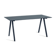 Bureau aus dunkelblau lackiertem Eichenholz und rauchblauem Linoleum 160x80x74cm CPH 10 2. 0 - -. Hay