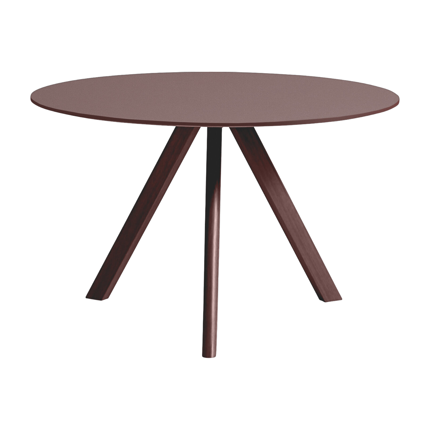 Tisch ronde aus lackiertem Eichenholz und bordeauxrotem Linoleum 120x73cm CPH 20 2. 0 - -. Hay